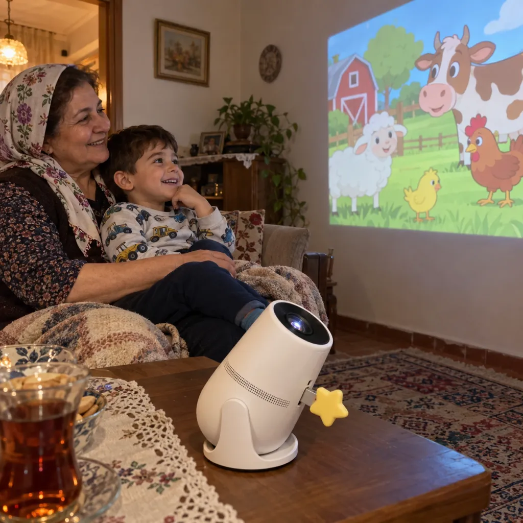 Büyükanne ve torun aynı masalda.